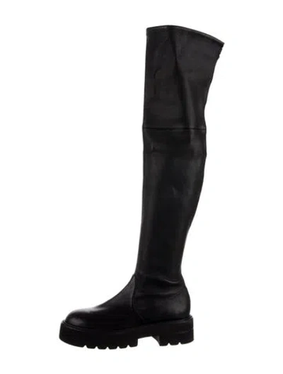 Pre-owned Stuart Weitzman Leather Boots In Blue