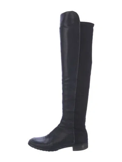 Pre-owned Stuart Weitzman Leather Boots In Blue