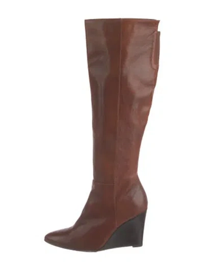 Pre-owned Stuart Weitzman Leather Boots In Brown