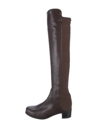 Pre-owned Stuart Weitzman Leather Boots In Brown