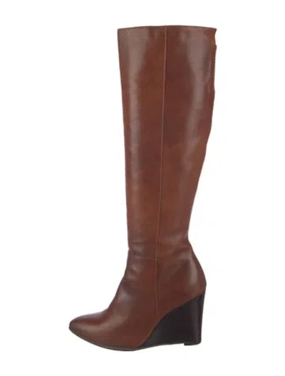 Pre-owned Stuart Weitzman Leather Boots In Brown