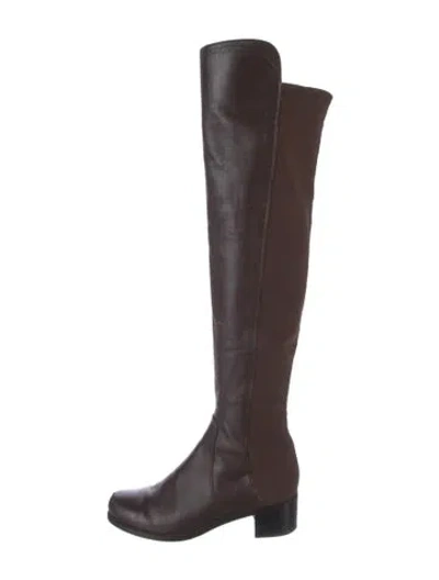 Pre-owned Stuart Weitzman Leather Boots In Brown