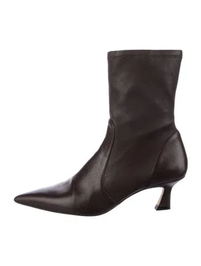 Pre-owned Stuart Weitzman Leather Boots In Brown
