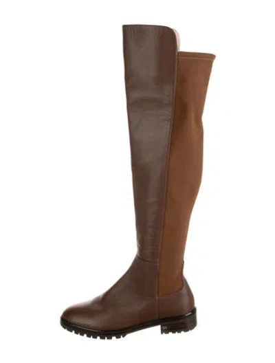 Pre-owned Stuart Weitzman Leather Boots In Brown
