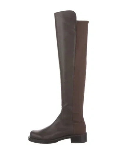 Pre-owned Stuart Weitzman Leather Boots In Brown