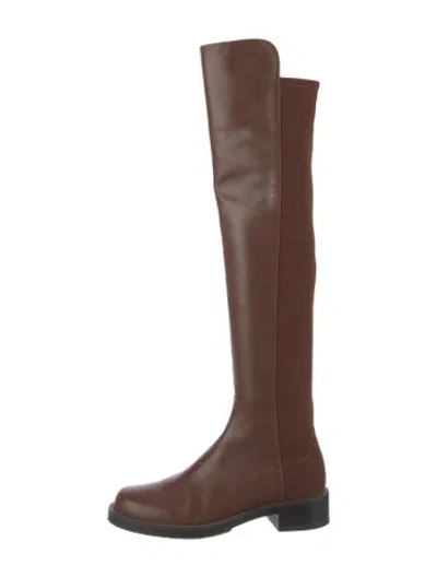 Pre-owned Stuart Weitzman Leather Boots In Brown