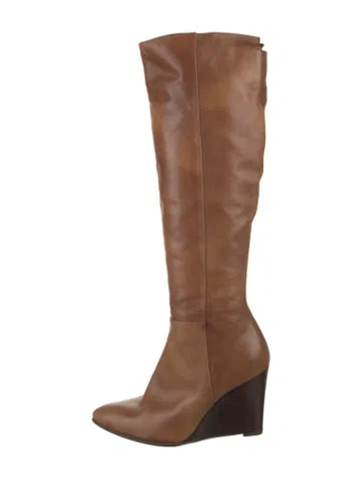 Pre-owned Stuart Weitzman Leather Boots In Brown