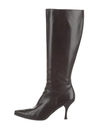Pre-owned Stuart Weitzman Leather Boots In Brown