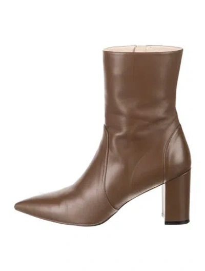 Pre-owned Stuart Weitzman Leather Boots In Brown