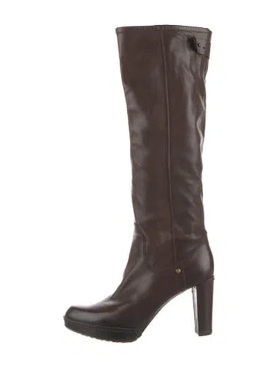 Pre-owned Stuart Weitzman Leather Boots In Brown