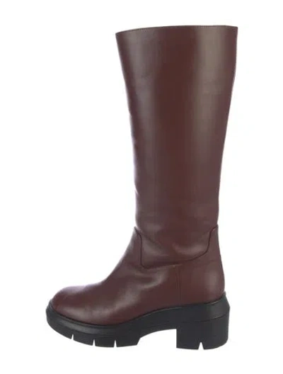 Pre-owned Stuart Weitzman Leather Boots In Brown