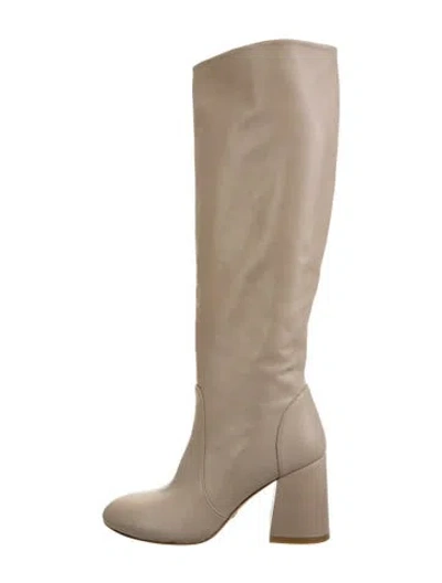 Pre-owned Stuart Weitzman Leather Boots In Grey/neutrals