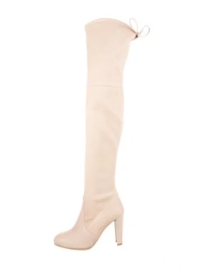 Pre-owned Stuart Weitzman Leather Boots In Neutral