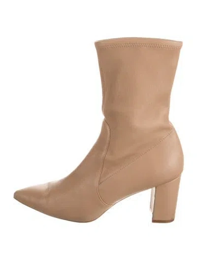Pre-owned Stuart Weitzman Leather Boots In Neutral
