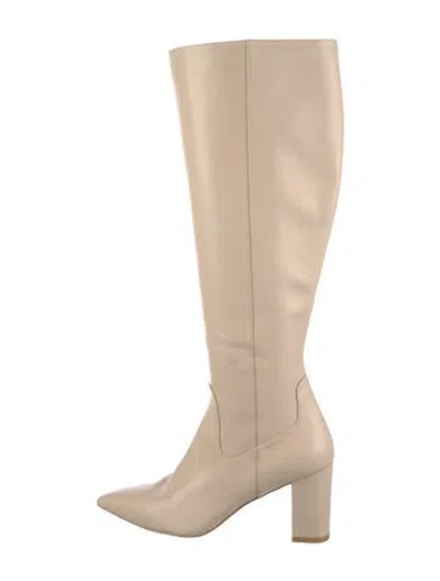 Pre-owned Stuart Weitzman Leather Boots In Neutral