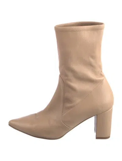 Pre-owned Stuart Weitzman Leather Boots In Neutral