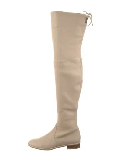 Pre-owned Stuart Weitzman Leather Boots In Neutral