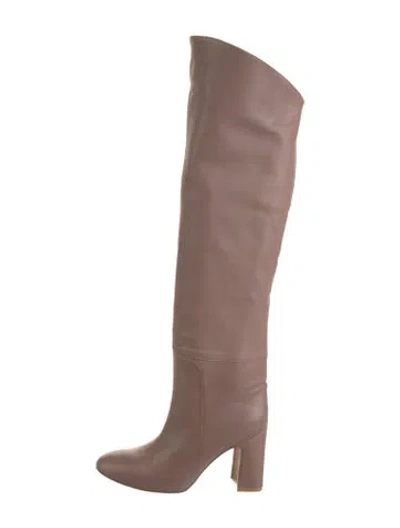 Pre-owned Stuart Weitzman Leather Boots In Neutral