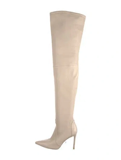 Pre-owned Stuart Weitzman Leather Boots In Neutral