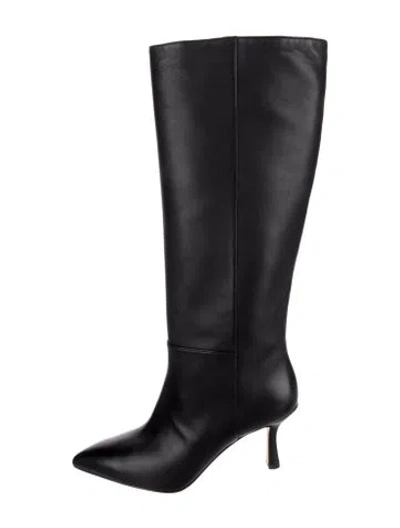 Pre-owned Stuart Weitzman Leather Boots W/ Tags In Black