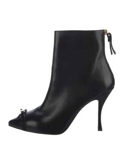 Pre-owned Stuart Weitzman Leather Boots W/ Tags In Black