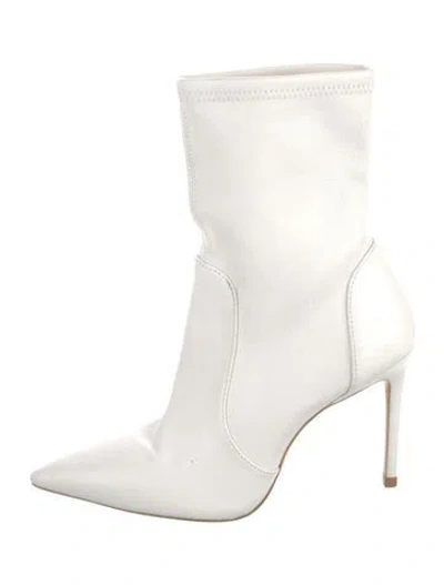 Pre-owned Stuart Weitzman Leather Boots In White