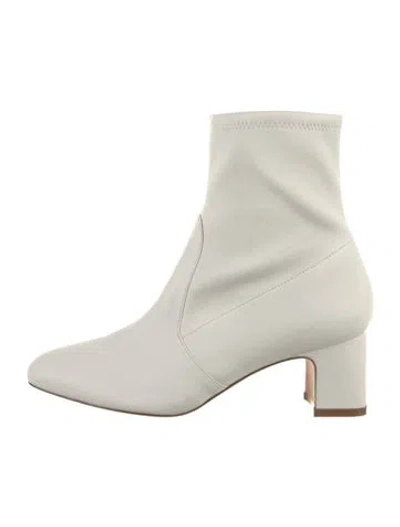 Pre-owned Stuart Weitzman Leather Boots In White