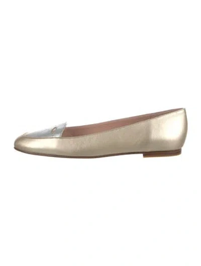 Pre-owned Stuart Weitzman Leather Bow Accents Loafers