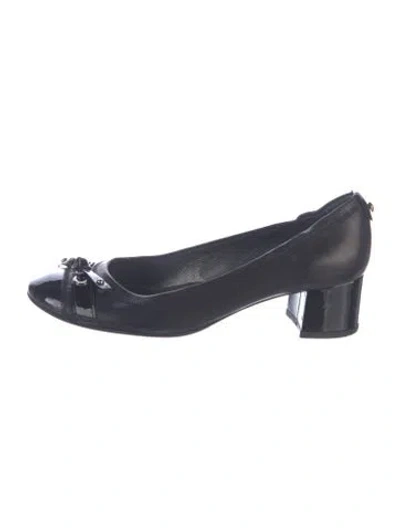 Pre-owned Stuart Weitzman Leather Bow Accents Pumps In Blue
