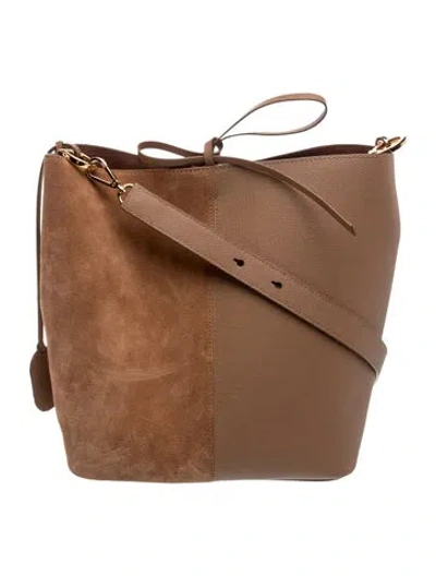 Pre-owned Stuart Weitzman Leather Bucket Bag In Brown