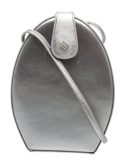 Pre-owned Stuart Weitzman Leather Bucket Bag Vintage In Gray