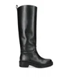 Stuart Weitzman Leather Celia Riding Boots In Black