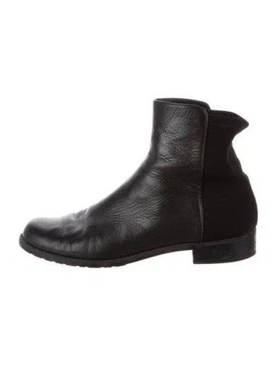 Pre-owned Stuart Weitzman Leather Chelsea Boots In Black