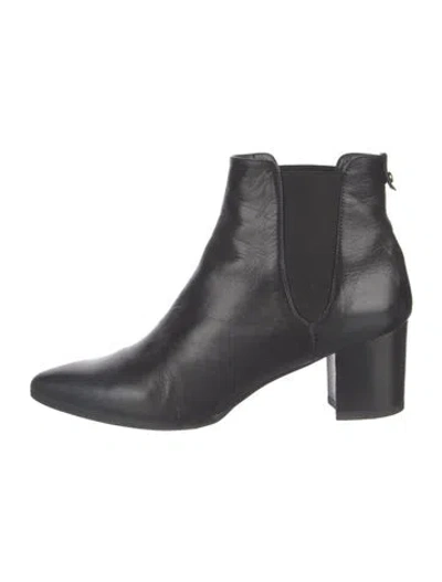 Pre-owned Stuart Weitzman Leather Chelsea Boots In Black