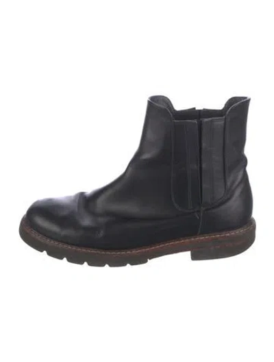 Pre-owned Stuart Weitzman Leather Chelsea Boots In Black