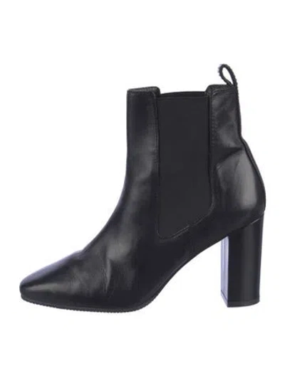 Pre-owned Stuart Weitzman Leather Chelsea Boots In Black
