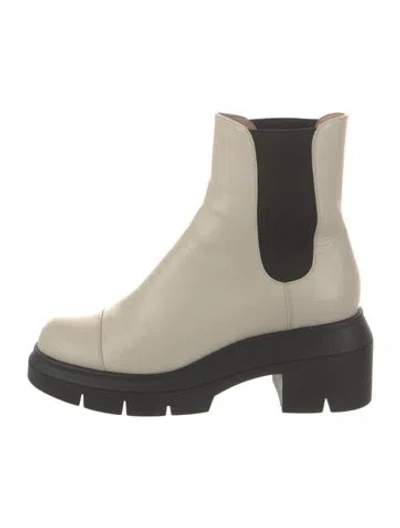 Pre-owned Stuart Weitzman Leather Chelsea Boots In Neutral