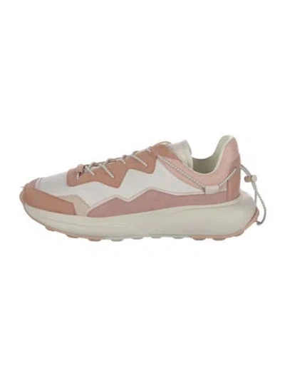Pre-owned Stuart Weitzman Leather Chunky Sneakers In White