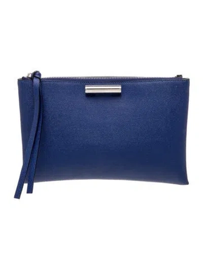 Pre-owned Stuart Weitzman Leather Clutch In Blue