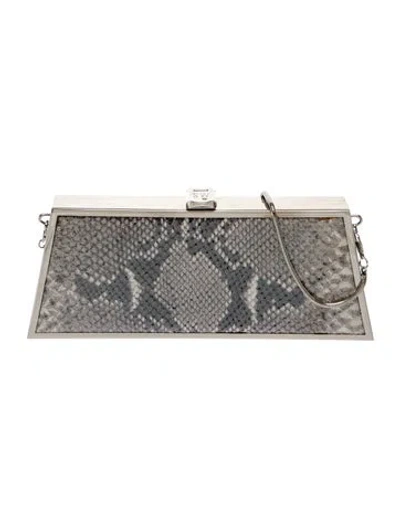 Pre-owned Stuart Weitzman Leather Clutch In Neutrals