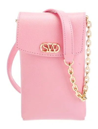 Pre-owned Stuart Weitzman Leather Clutch In Pink