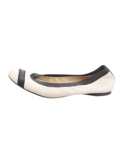 Pre-owned Stuart Weitzman Leather Colorblock Pattern Ballet Flats In Neutral
