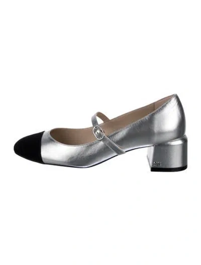 Pre-owned Stuart Weitzman Leather Colorblock Pattern D'orsay Pumps