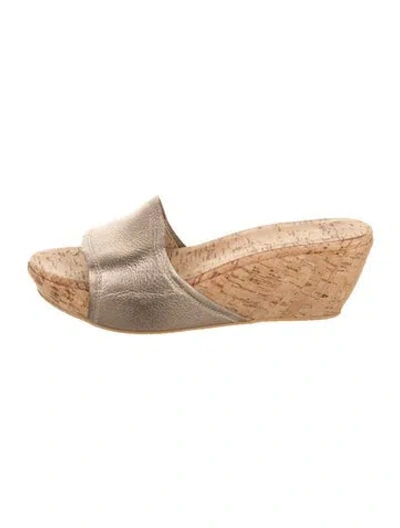 Pre-owned Stuart Weitzman Leather Colorblock Pattern Espadrilles