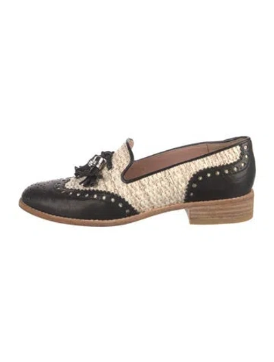 Pre-owned Stuart Weitzman Leather Colorblock Pattern Loafers