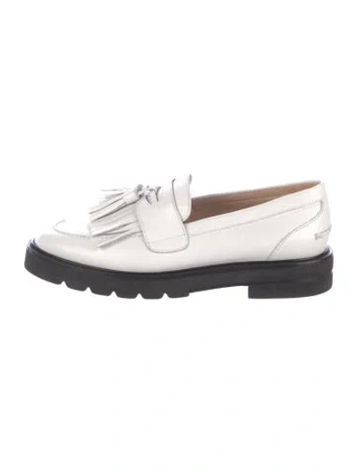 Pre-owned Stuart Weitzman Leather Colorblock Pattern Loafers In Multi