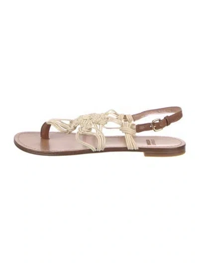 Pre-owned Stuart Weitzman Leather Colorblock Pattern Slingback Sandals In Multi