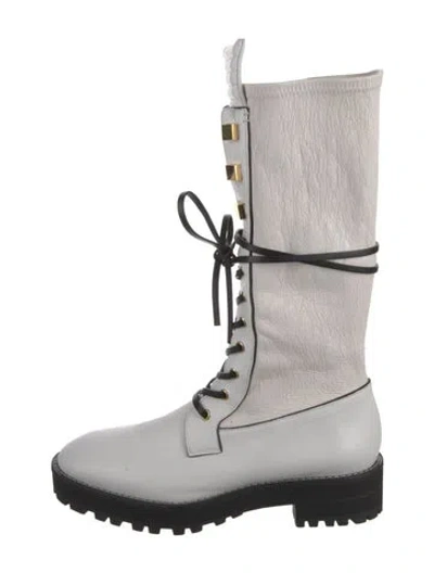 Pre-owned Stuart Weitzman Leather Combat Boots In Multi