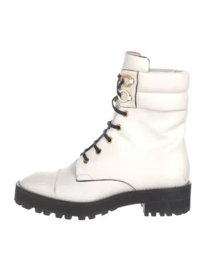Pre-owned Stuart Weitzman Leather Combat Boots In Multi