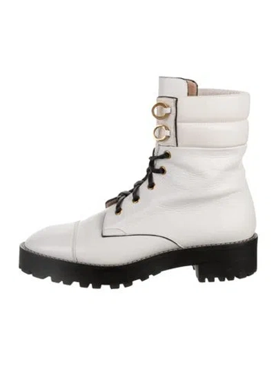 Pre-owned Stuart Weitzman Leather Combat Boots In Multi